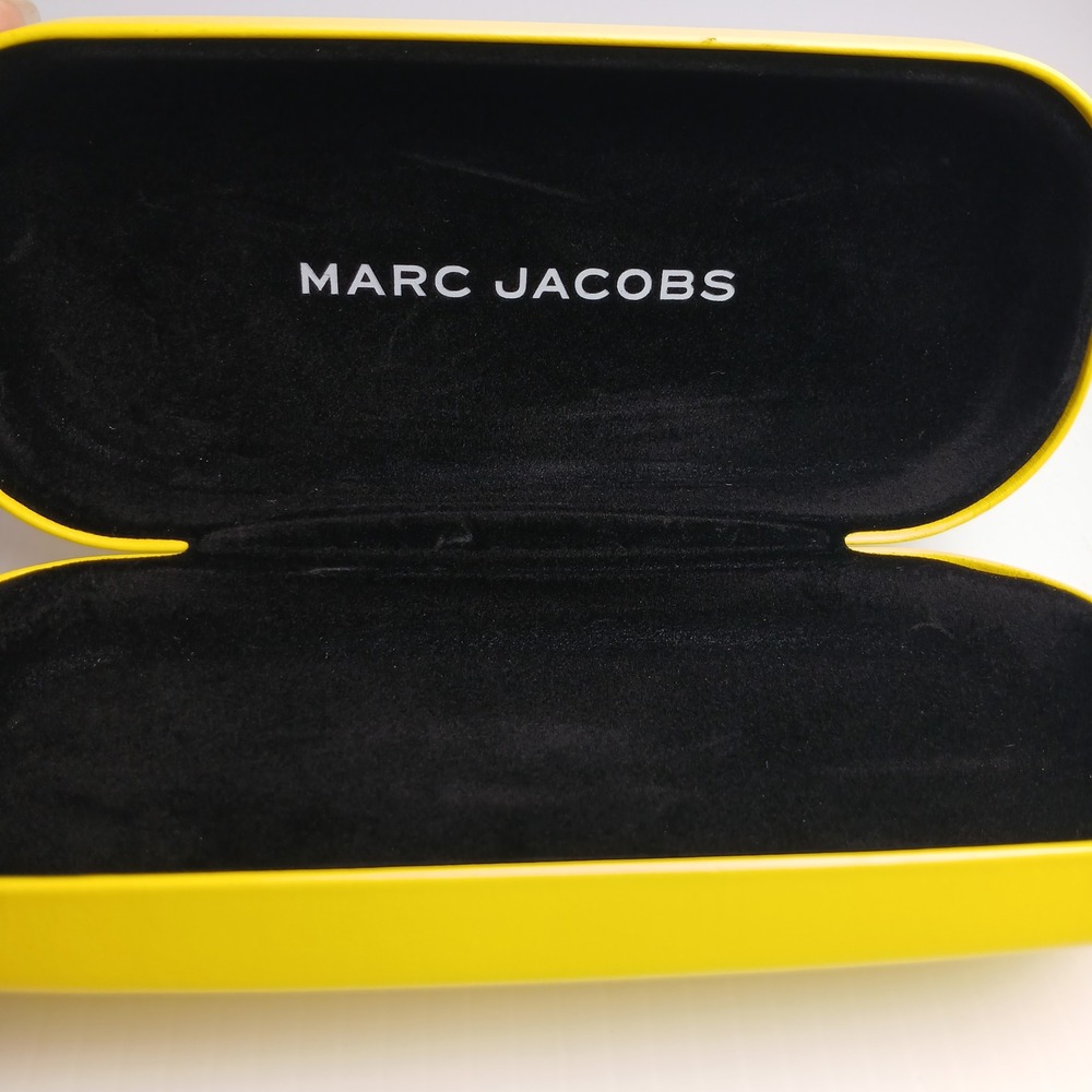 Marc Jacobs Neon Yellow Hard Shell Sunglasses‎ Eyeglasses Case EUC